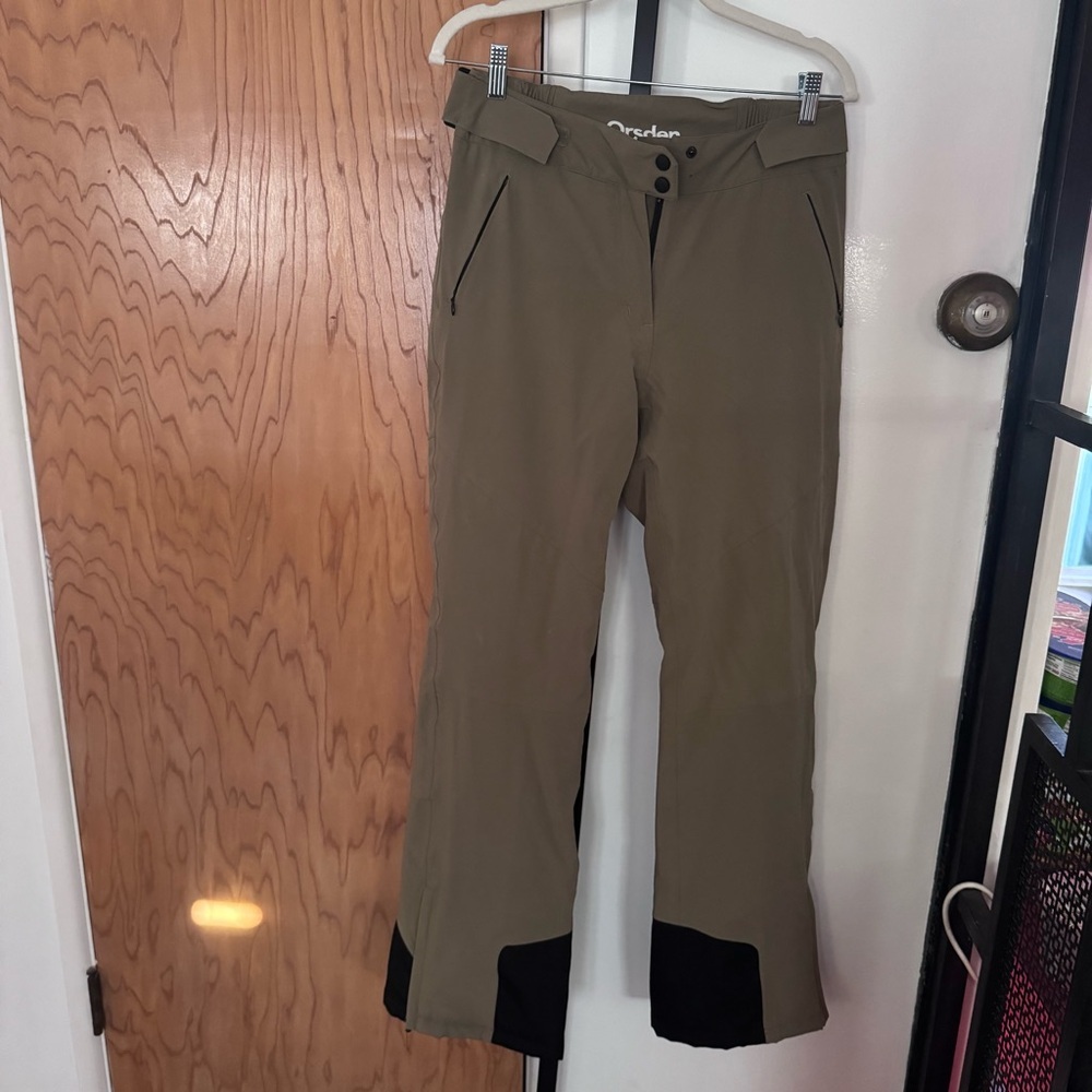 Orsden women's Tan and Black snow Pants size medium